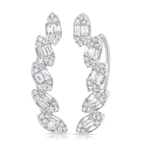 14k Gold & Diamond Earring Climber - 1.00ct