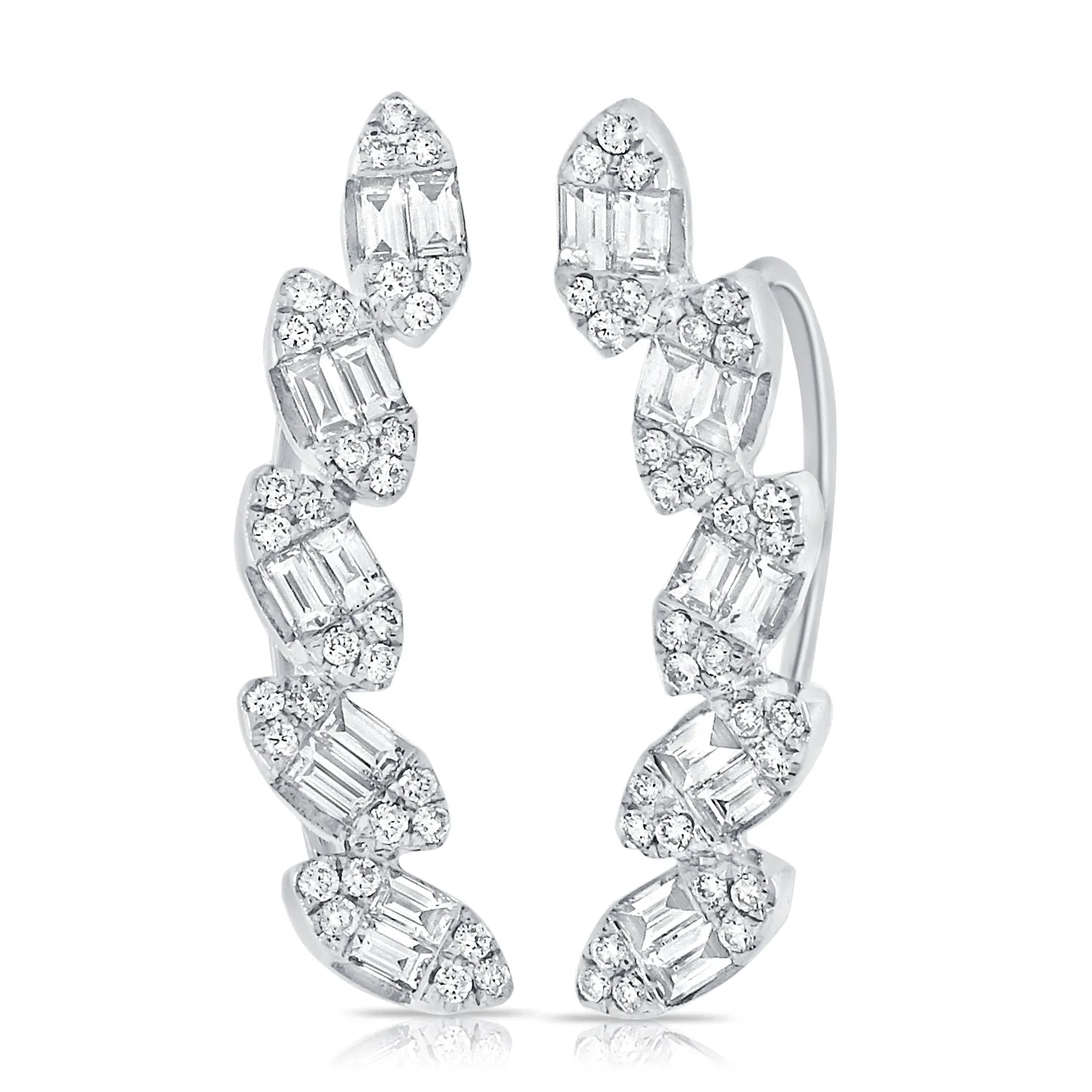 14k Gold & Diamond Earring Climber - 1.00ct