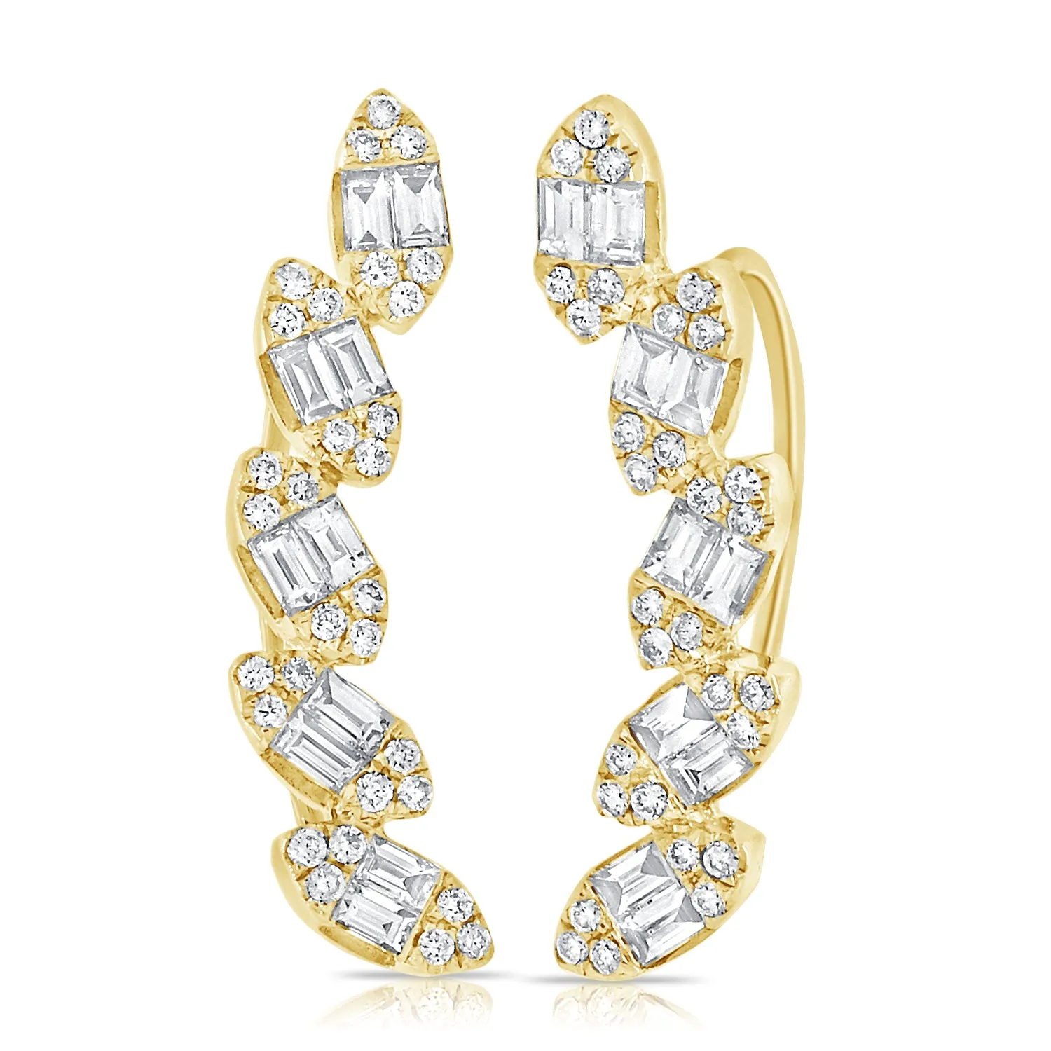 14k Gold & Diamond Earring Climber - 1.00ct