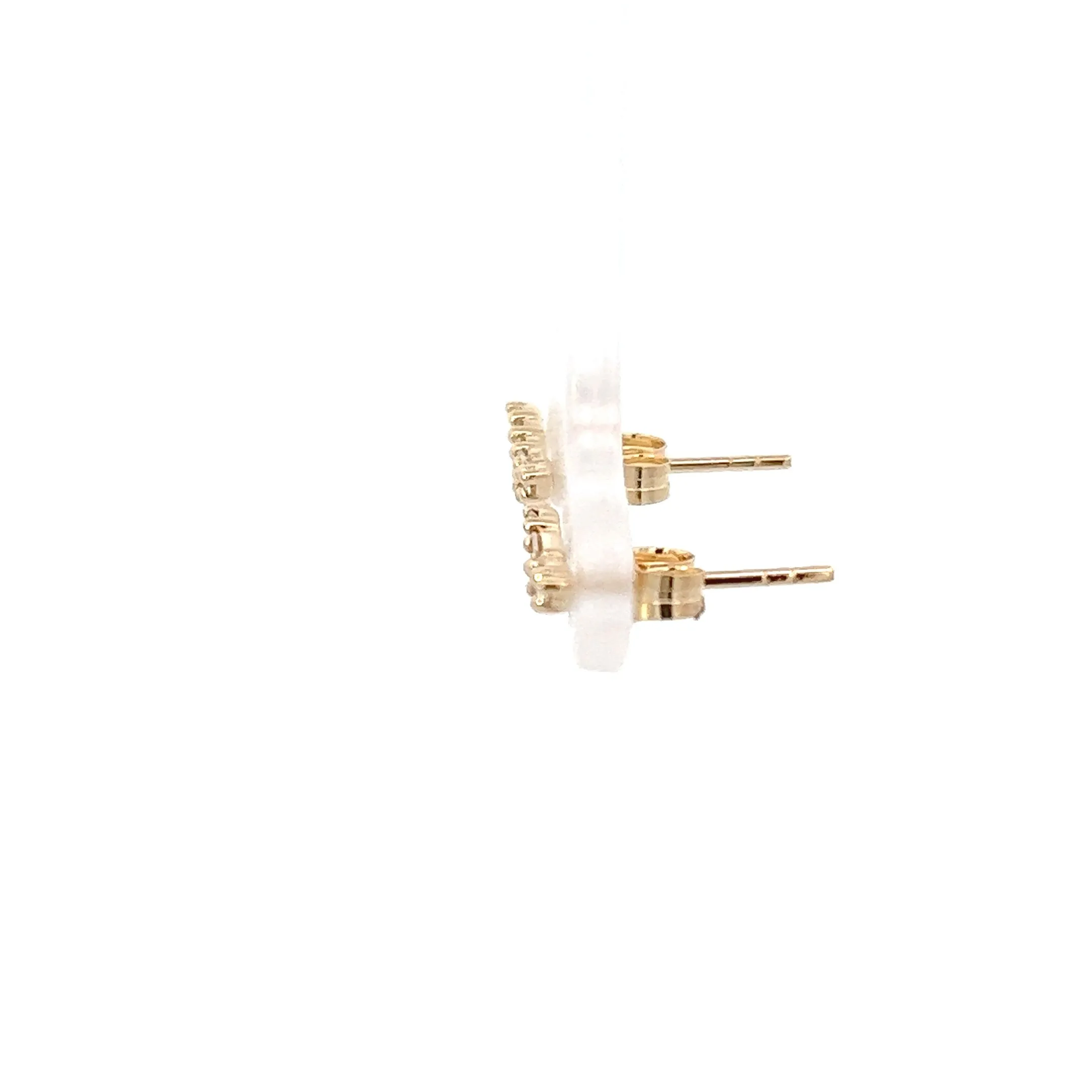 14K Yellow Gold Mixed Shape Diamond Ear Climbers (.25ctw)