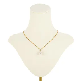 14K Yellow Gold Pearl Solitaire Pendant Necklace