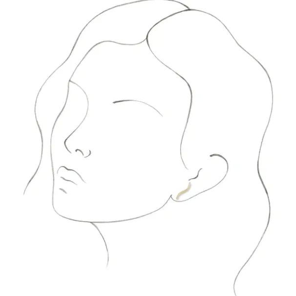 14KT Rose Gold Wavy Ear Climber Earrings