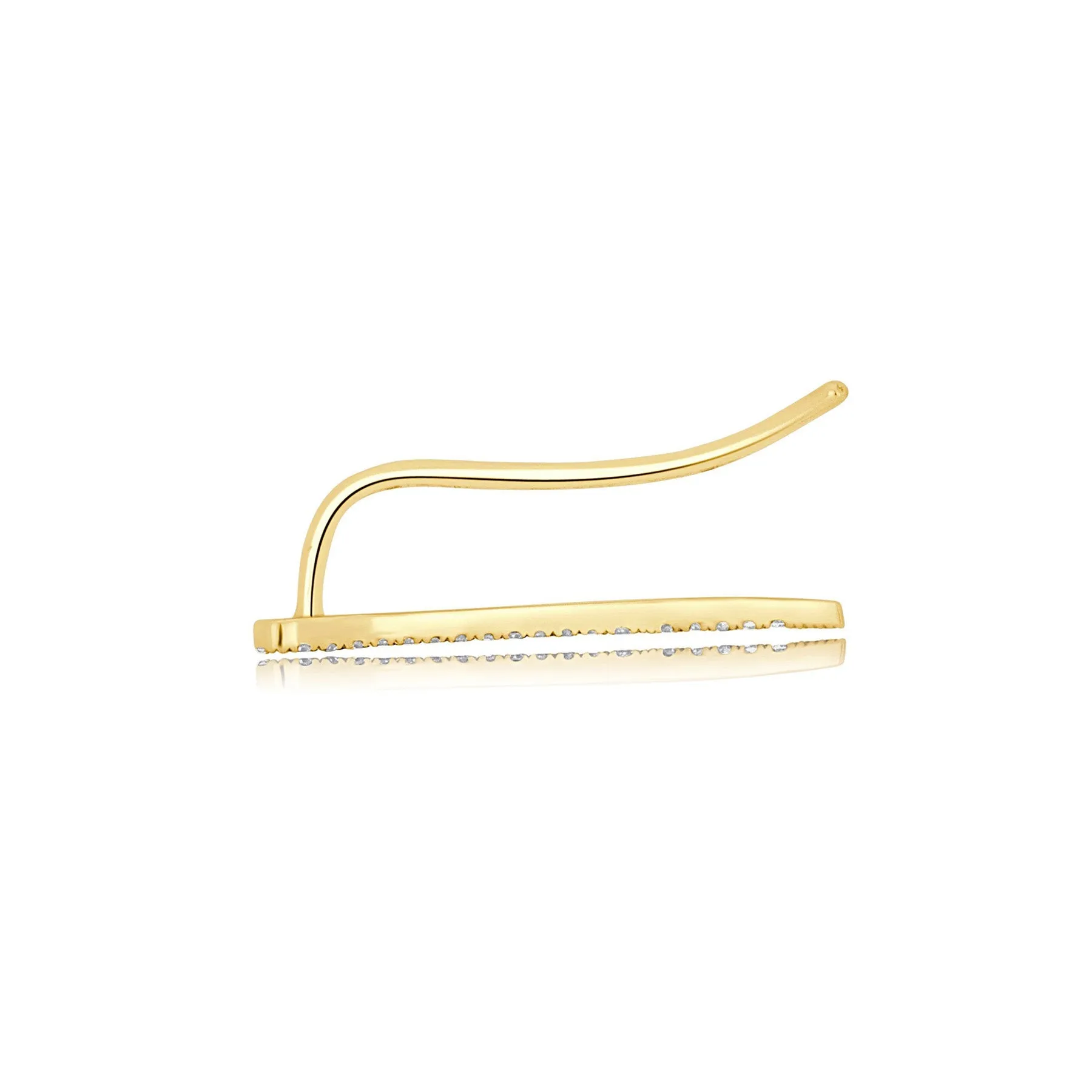 14KT Yellow Gold Diamond Lash Ear Climber