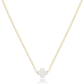 16" Necklace Gold - Signature Cross Small