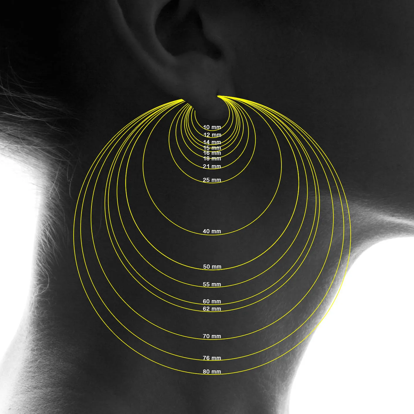 50Mm Endless Hoop Earrings 14K Yellow Gold