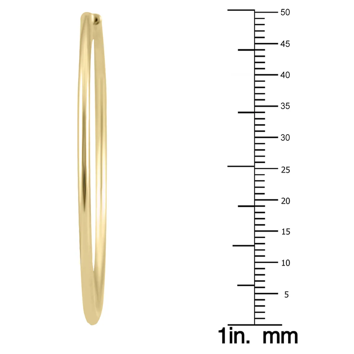 50Mm Endless Hoop Earrings 14K Yellow Gold