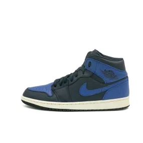 Air Jordan 1 Retro High-Top Sneakers Leather Blue Colour For Men