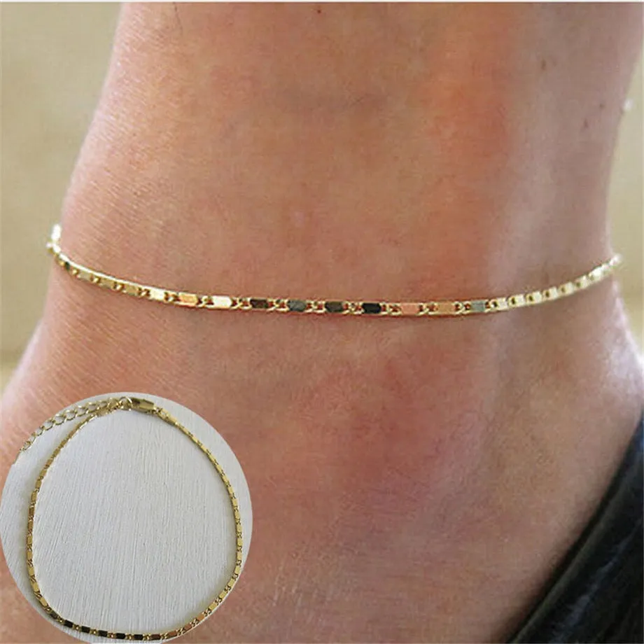 Anklets Casual/Sporty Gold Silver Color Chain