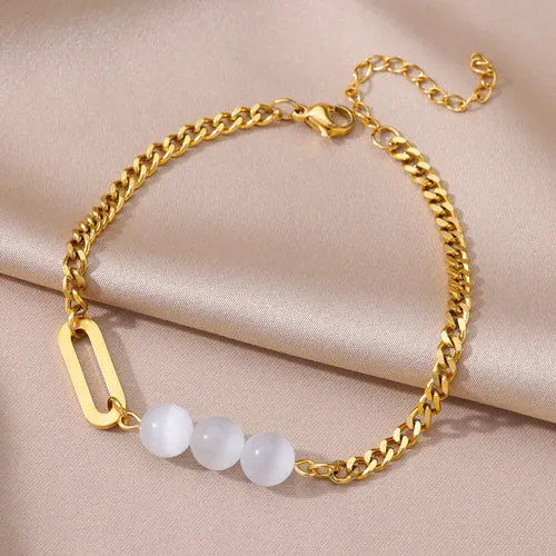 Anklets for Women Summer Beach Accessories Stainless Steel Imitation