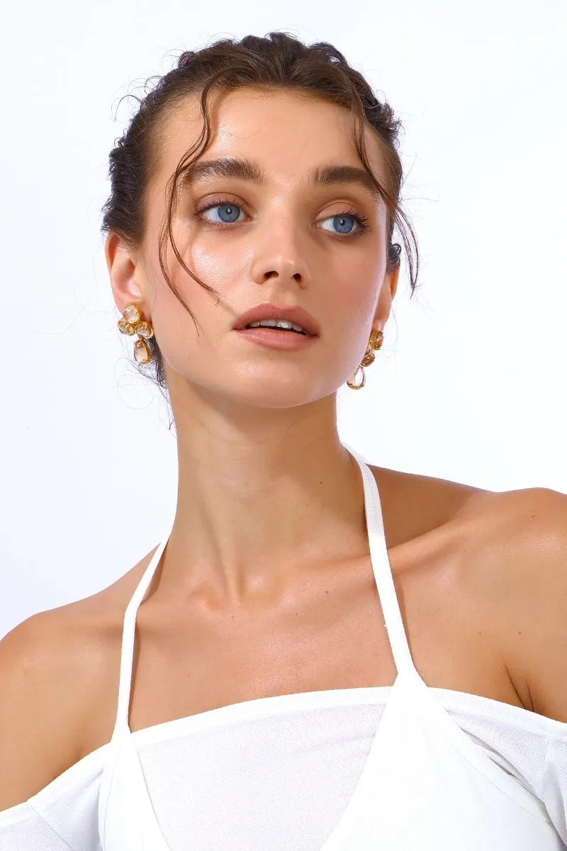 AQUA EARRINGS IN CHAMPAGNE