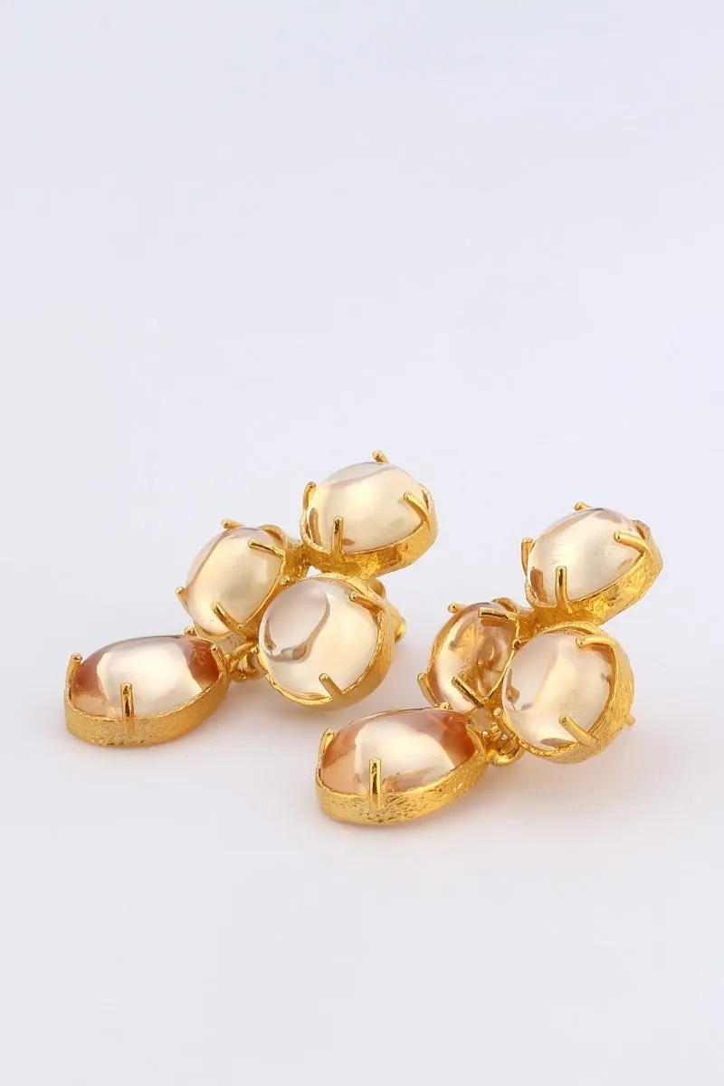 AQUA EARRINGS IN CHAMPAGNE