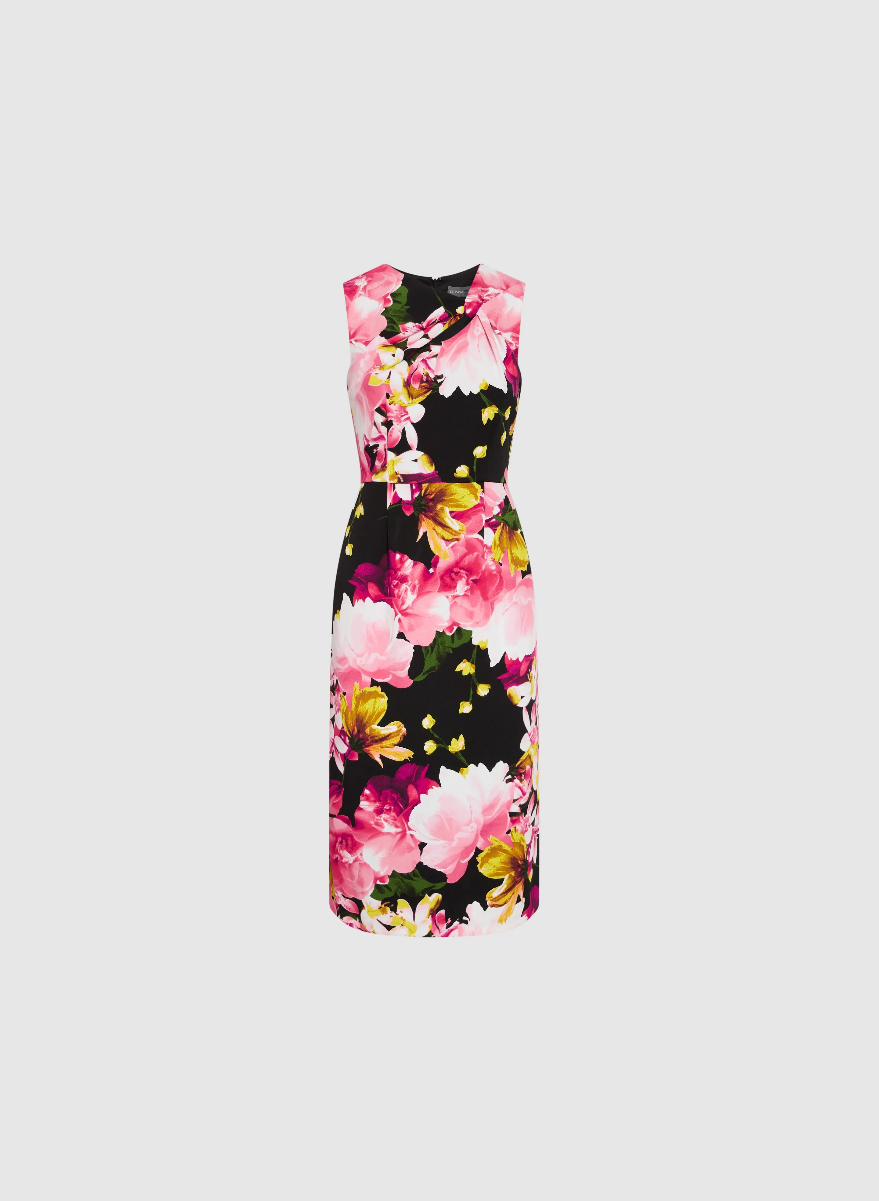 Asymmetric Neck Twist Detail Dress