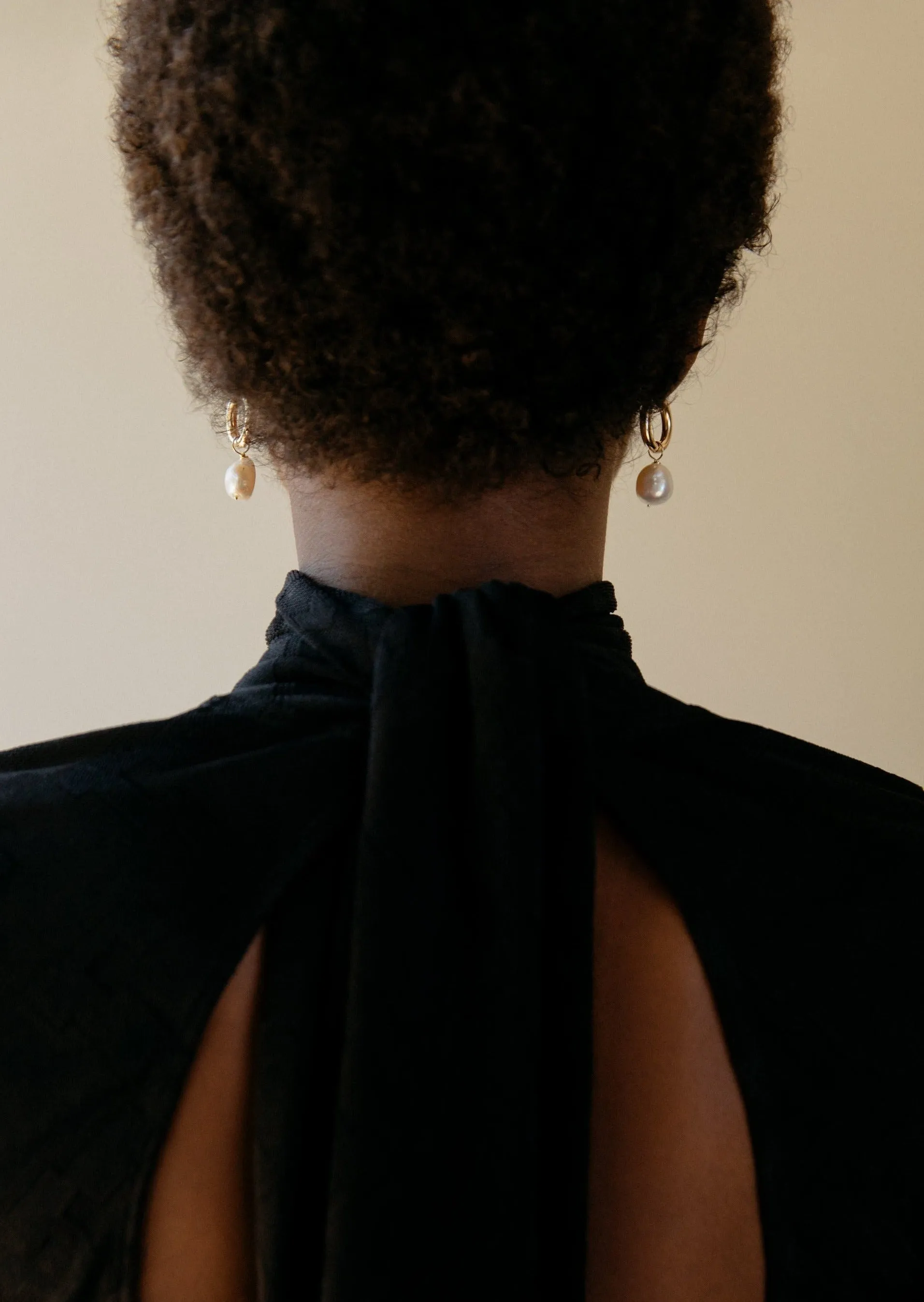 Baroque Pearl Hoop Earrings