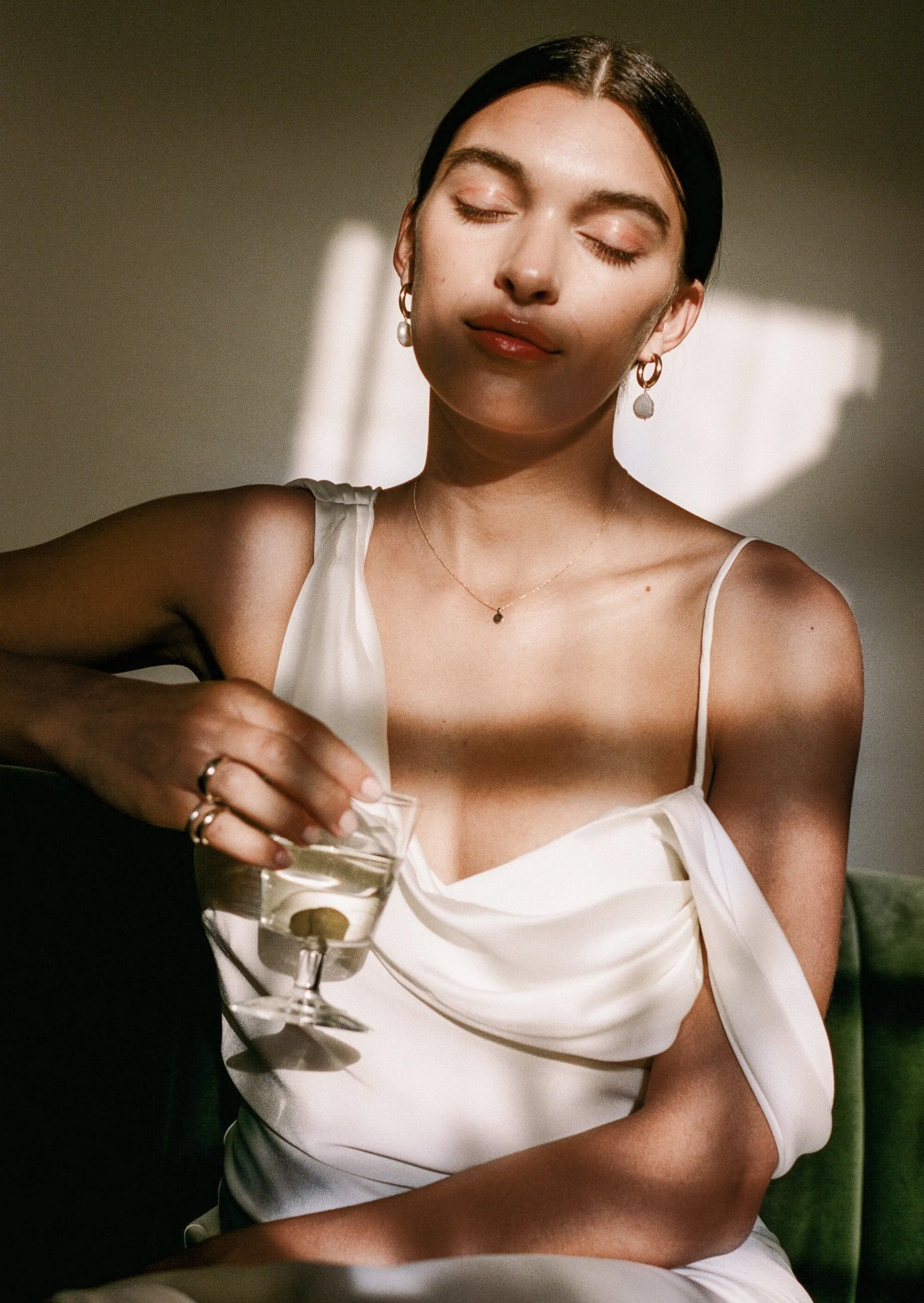 Baroque Pearl Hoop Earrings