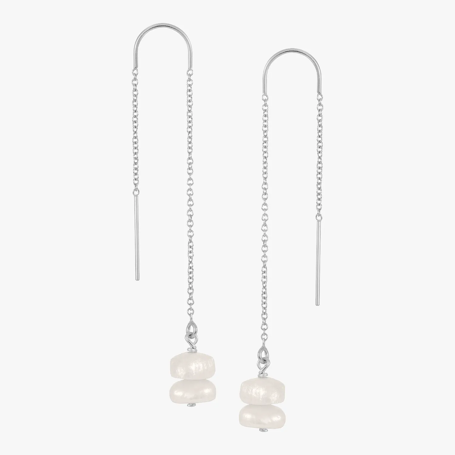 Baroque Pearl Threader Earrings