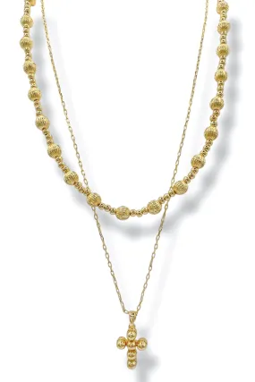 Better Than Ever Gold Layer Cross Pendant Necklace