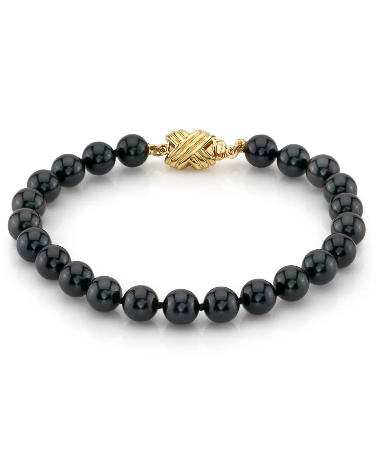 Black Akoya Pearl Bracelet, 6.0-6.5mm - Choose Your Quality