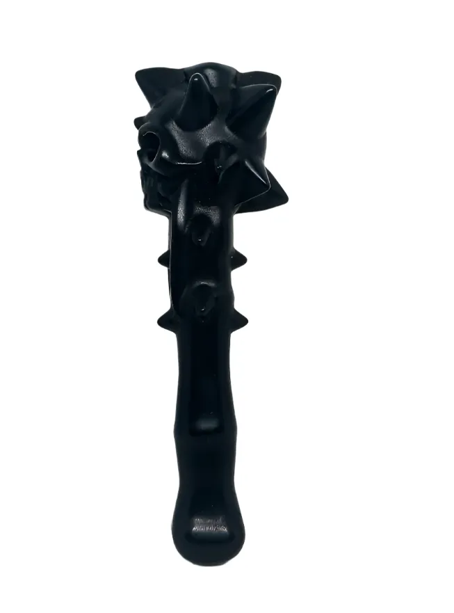 Black Obsidian Crystal Crystal Skull and Bone Carving