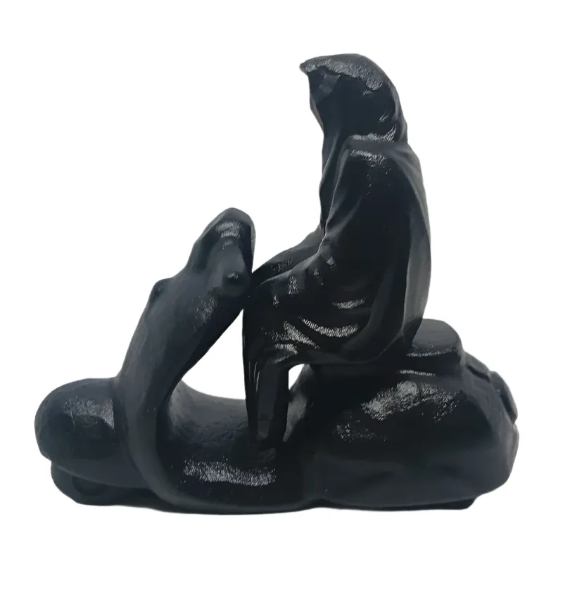 Black Obsidian Crystal Grim Reaper on a Scooter