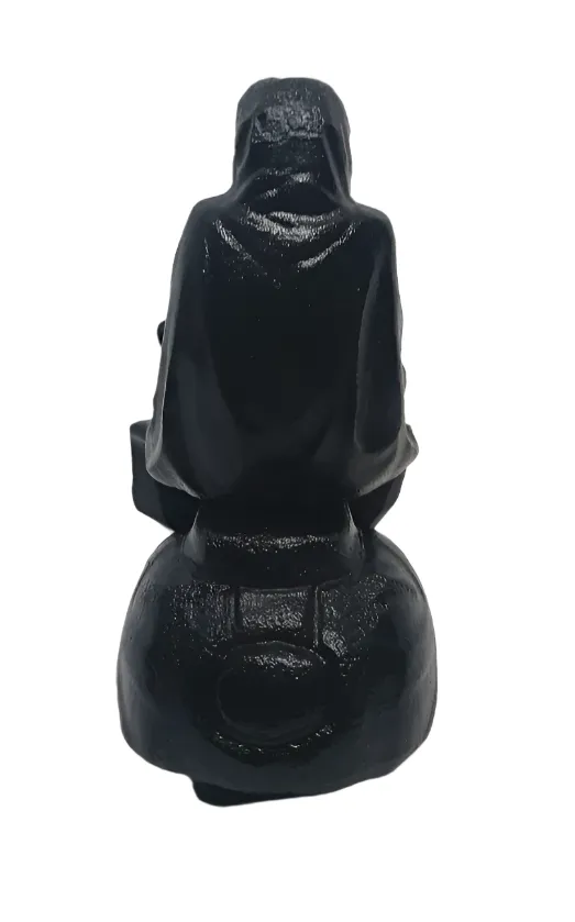 Black Obsidian Crystal Grim Reaper on a Scooter