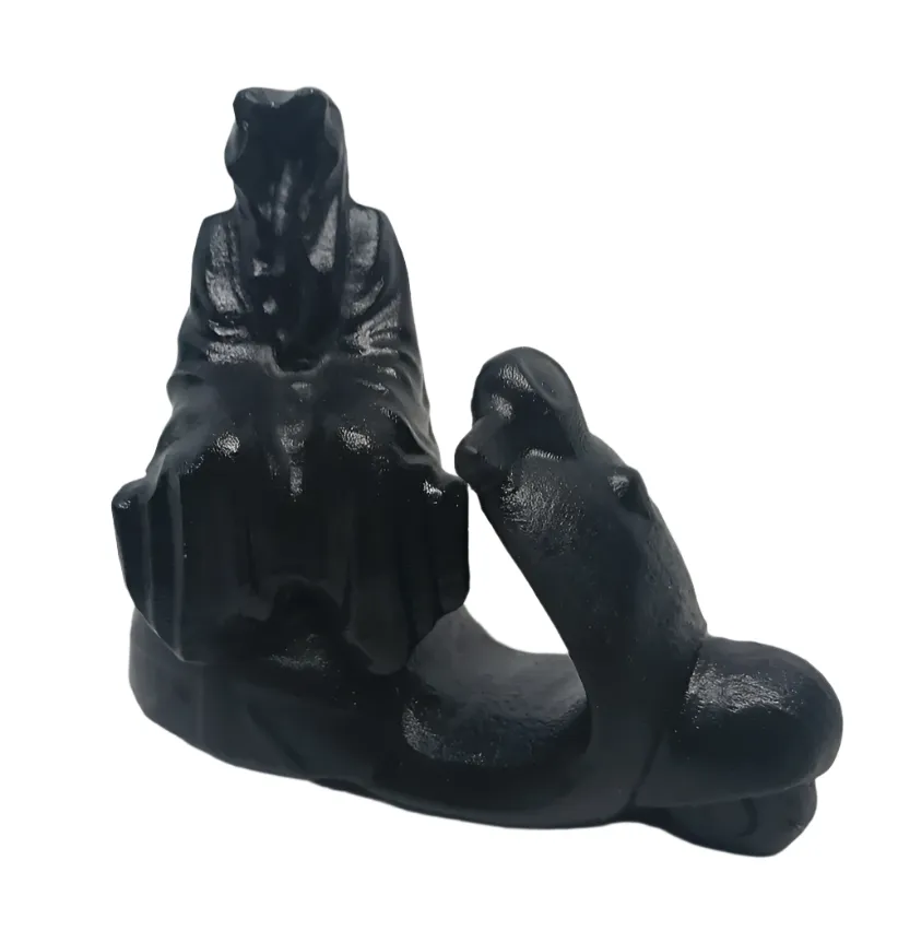 Black Obsidian Crystal Grim Reaper on a Scooter