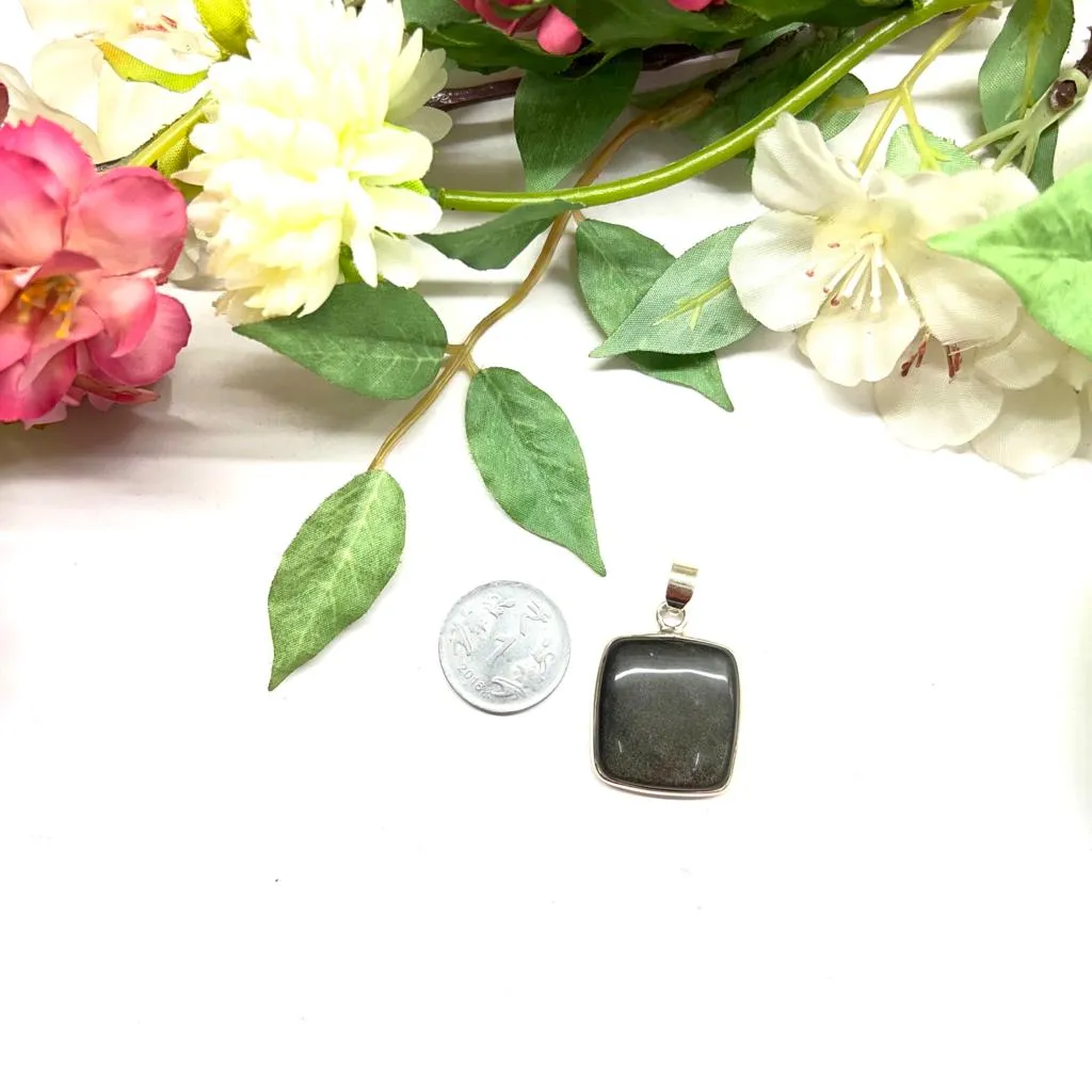 Black Obsidian Silver Pendants (Protection & Grounding)