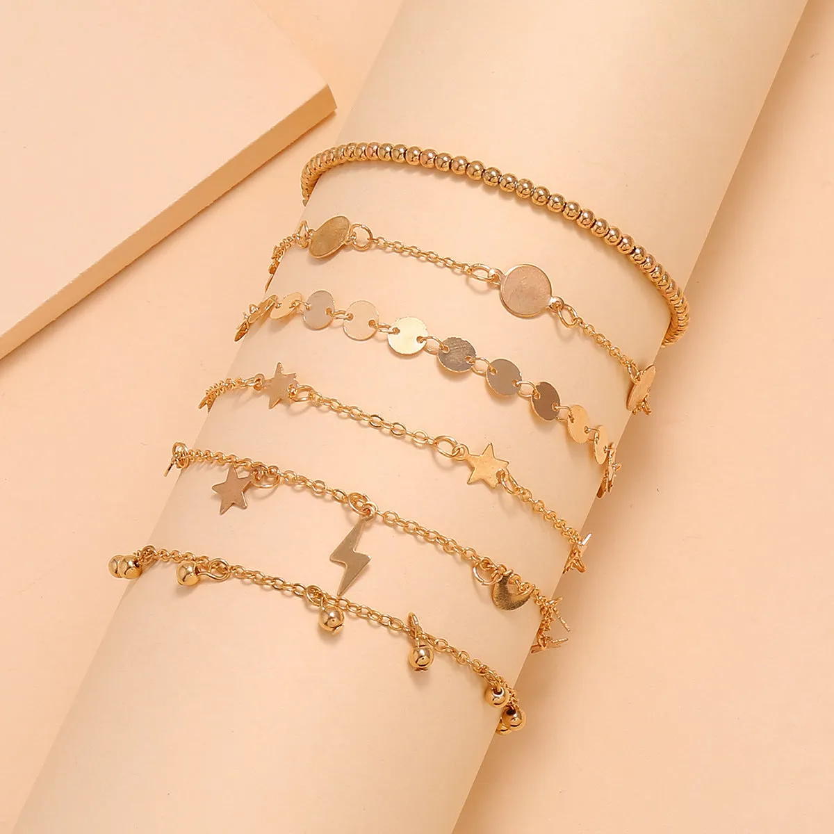 Bohemia Multilayer Beads Anklet Set