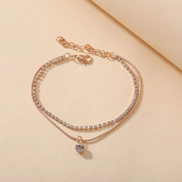 Bohemia Multilayer Beads Anklet Set