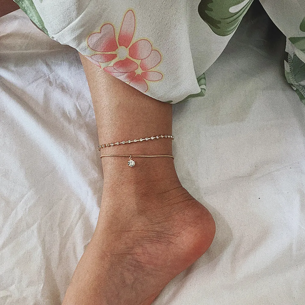 Bohemia Multilayer Beads Anklet Set