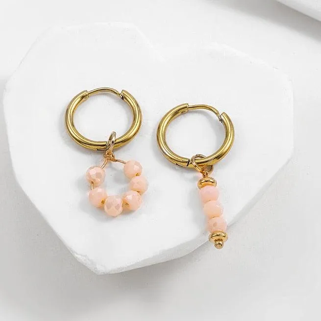 Boho Handmade Natural Stone Bead Earrings