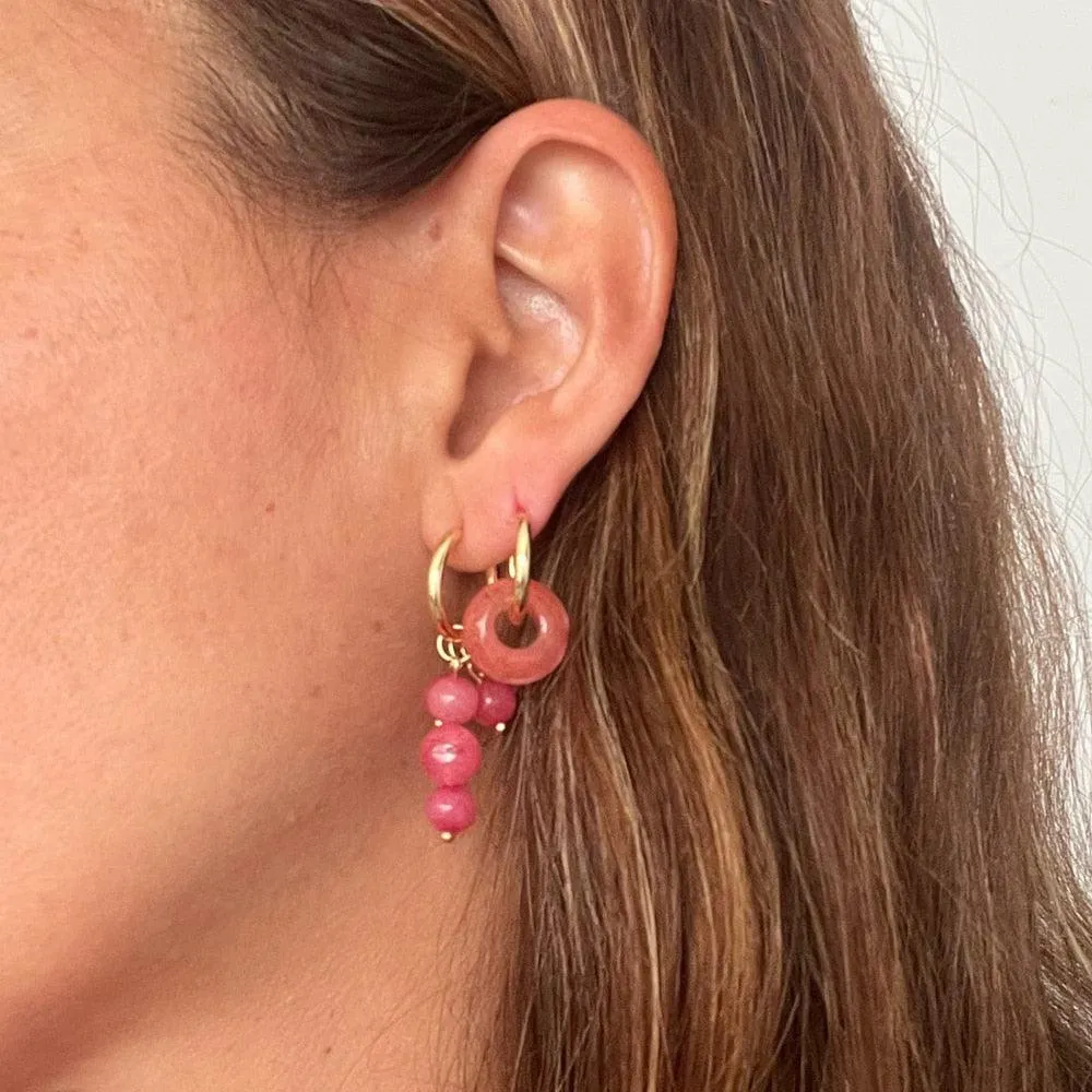 Boho Handmade Natural Stone Bead Earrings