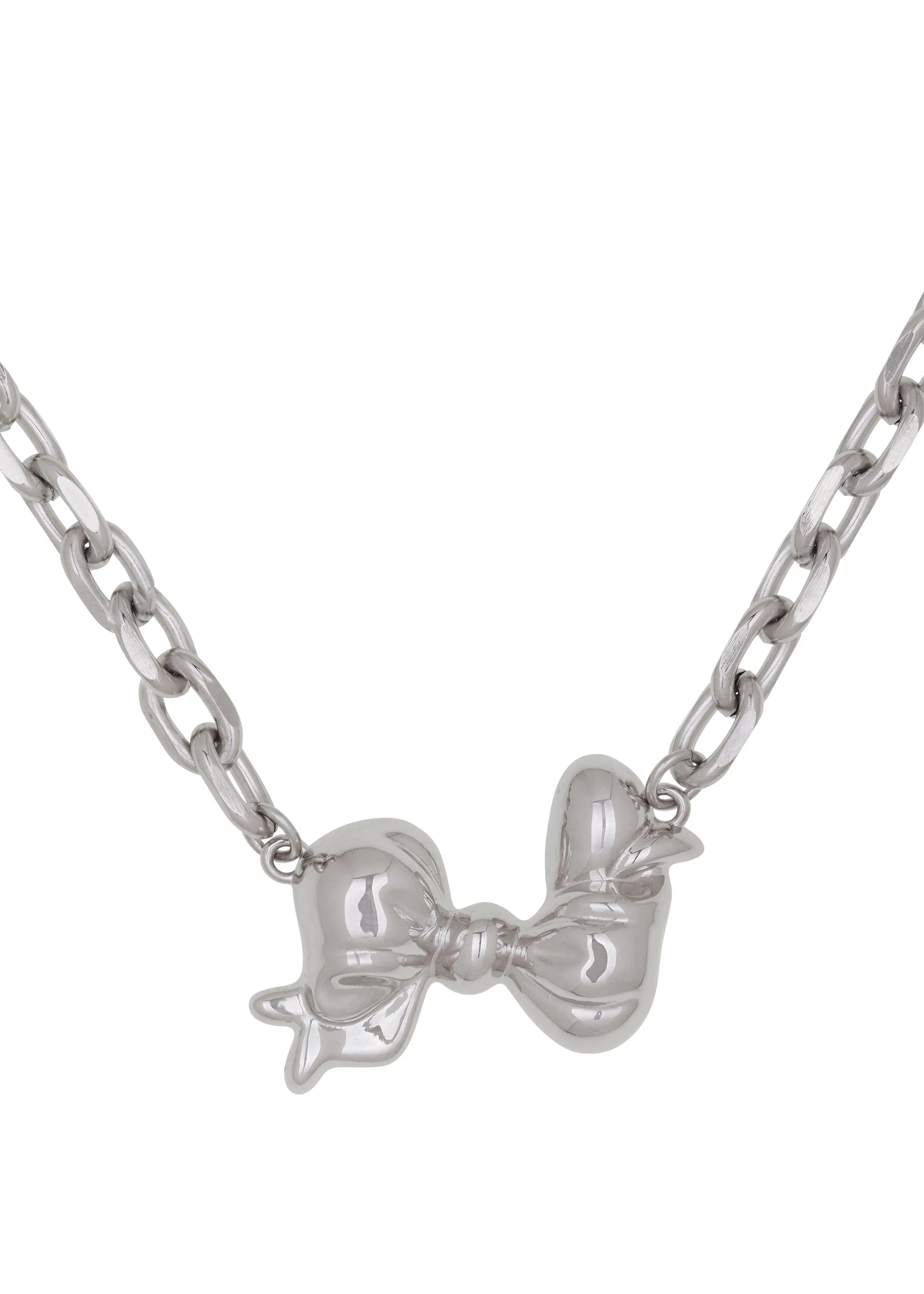 Bow Choker in Silver