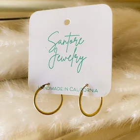 Brass Baby Hoop Earrings