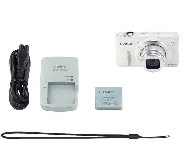Canon PowerShot SX600 HS Digital Camera (White)