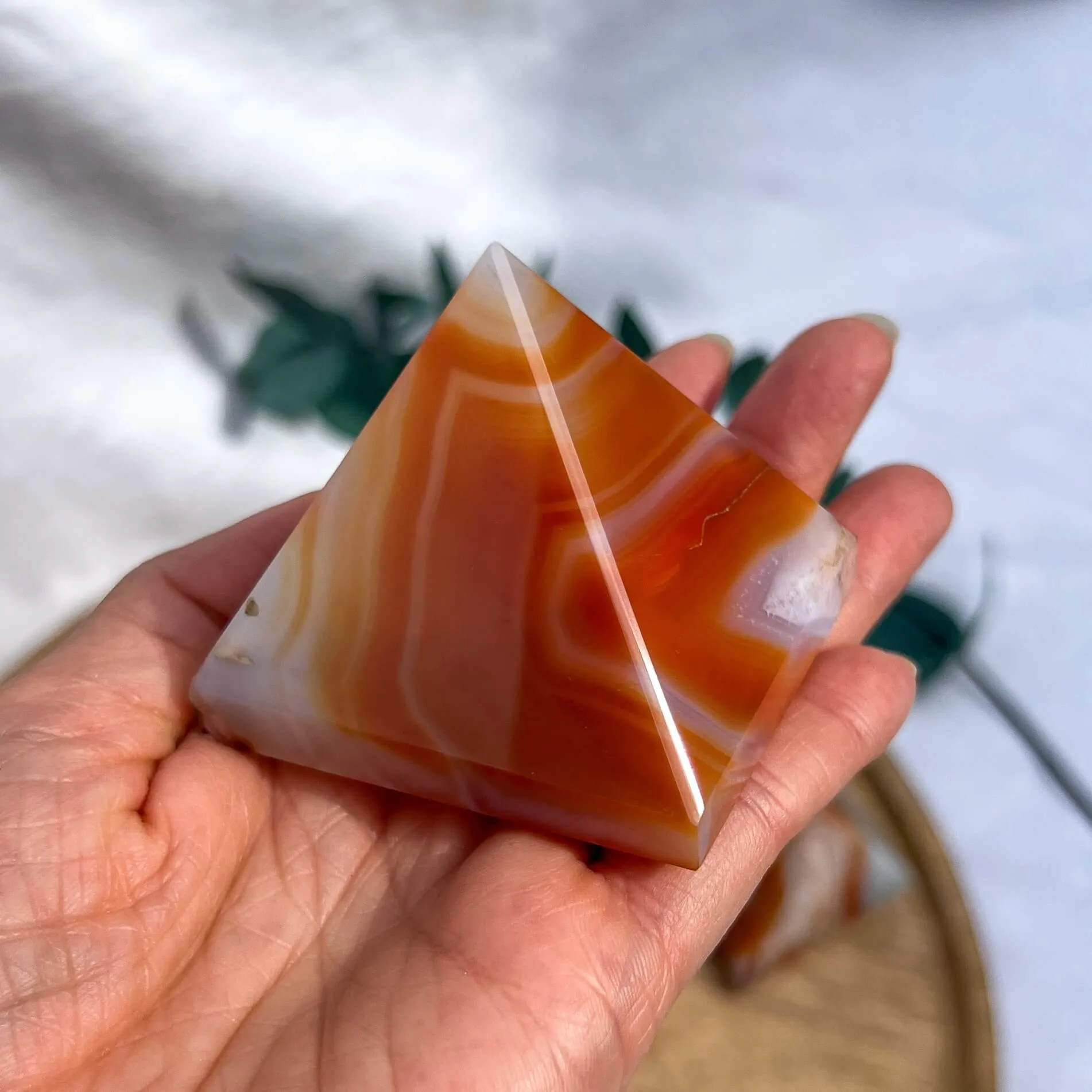 Carnelian Crystal Pyramid Medium D