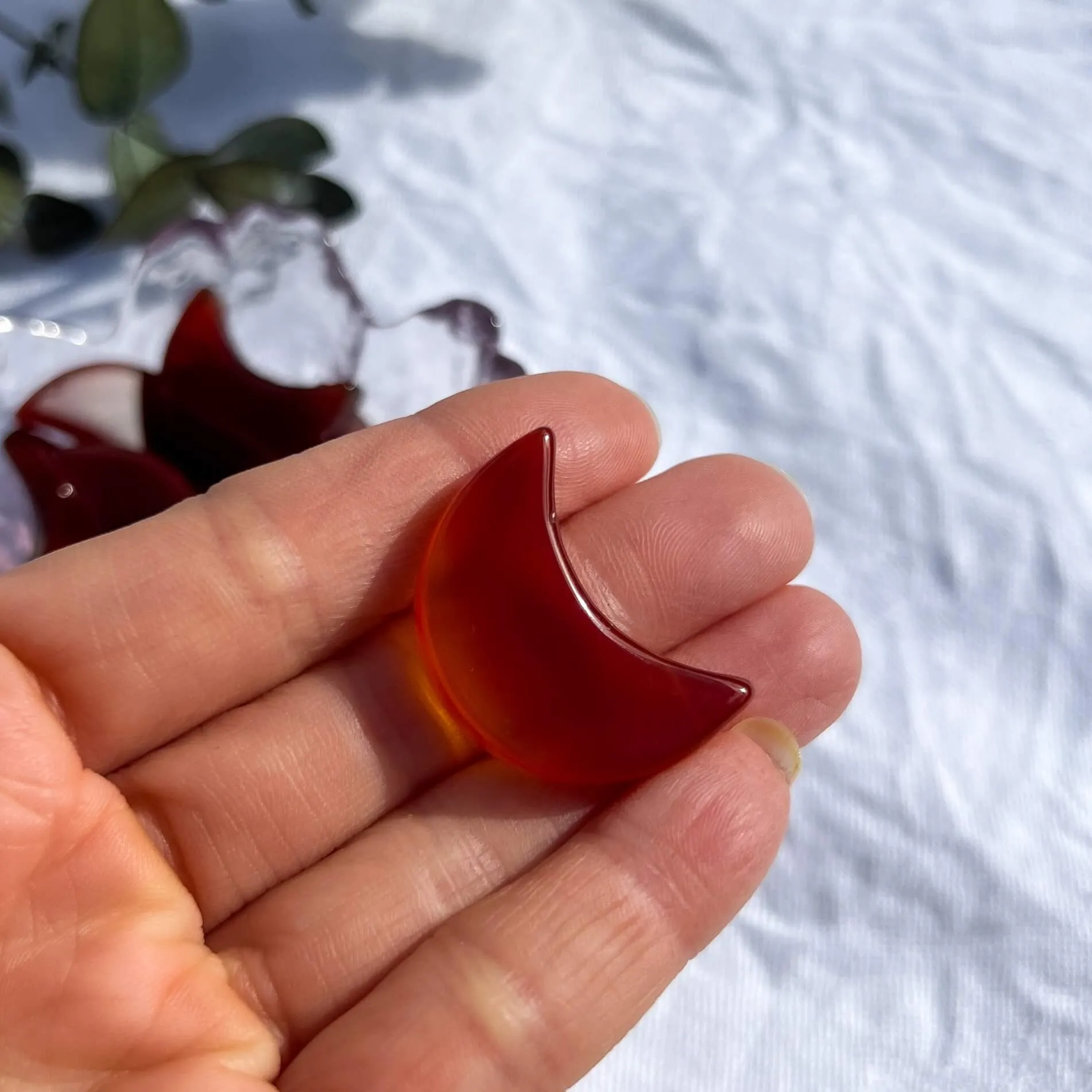 Carnelian Mini Crystal Moon