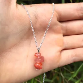 Carnelian Silver Necklace