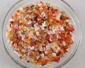 Carnelian Stone Chips 100g - Undrilled (G008)