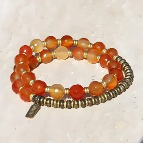 Carnelian Wrist Mala Bracelet