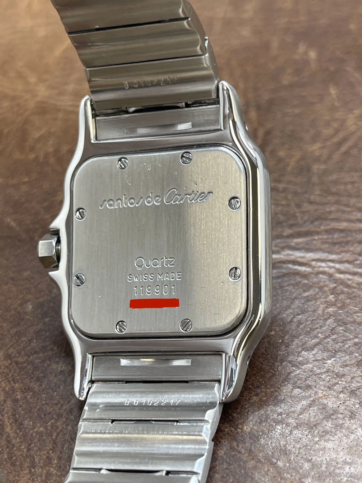 Cartier Santos Galbee 29mm 119901 White Roman Dial Quartz Watch