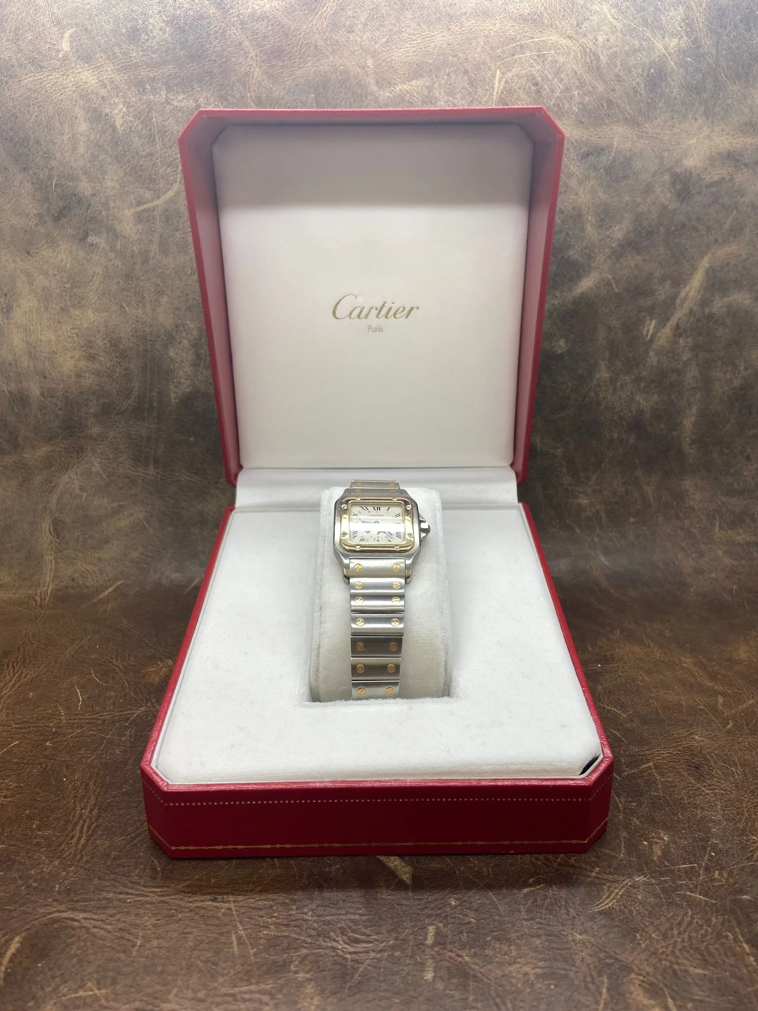 Cartier Santos Galbee 29mm 119901 White Roman Dial Quartz Watch