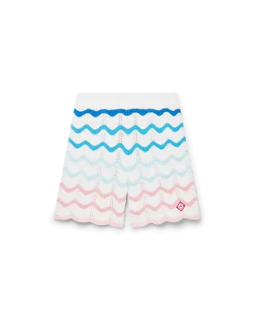 CASABLANCA Gradient Wave Crochet Shorts Mens Apparel