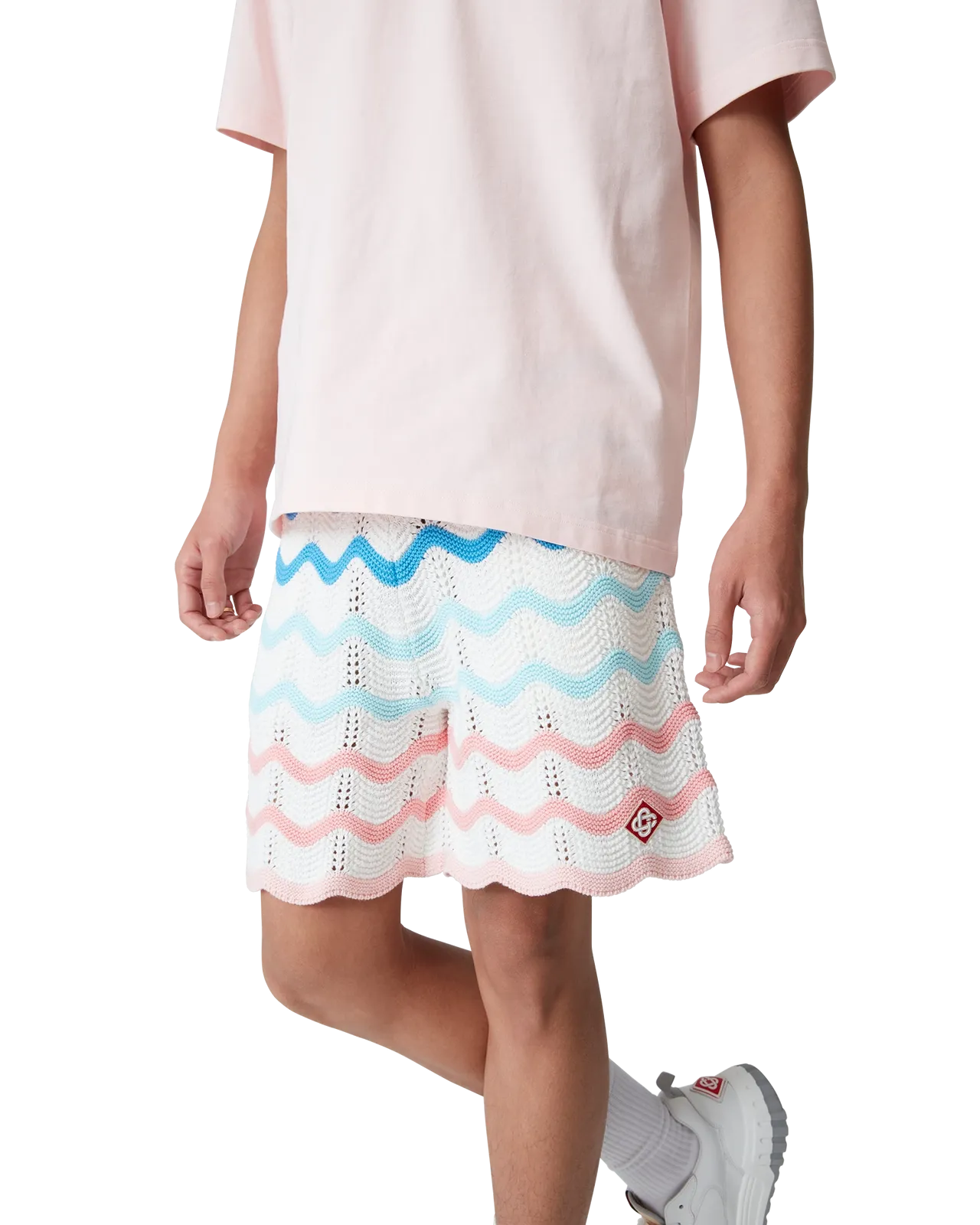 CASABLANCA Gradient Wave Crochet Shorts Mens Apparel