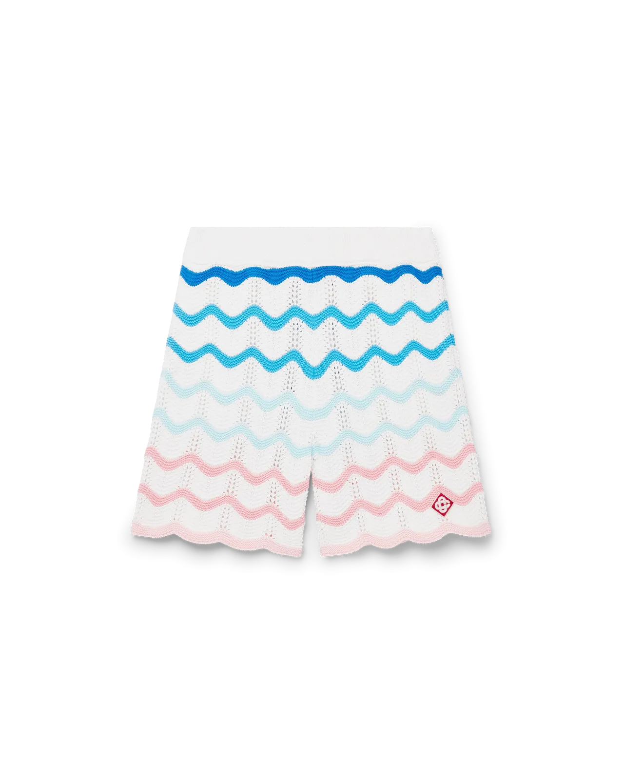 CASABLANCA Gradient Wave Crochet Shorts Mens Apparel