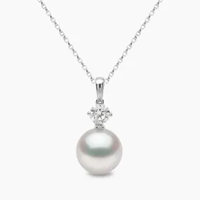 Classic 18K Gold South Sea Pearl and 0.50ct Diamond Pendant