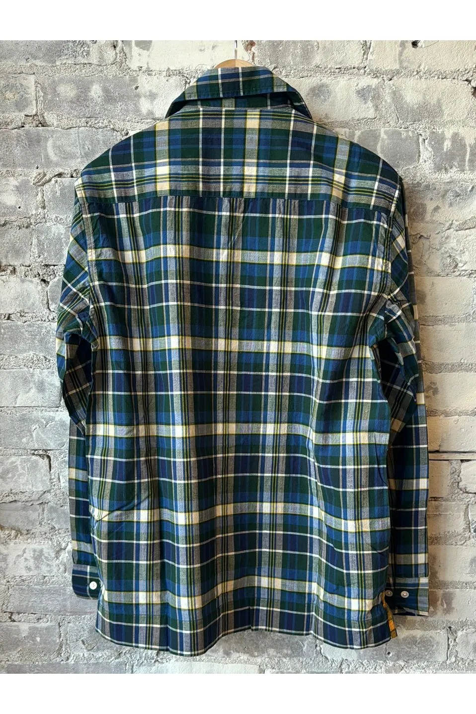 Cuban Long Sleeve Shirt - Navy/Hunter/Yellow