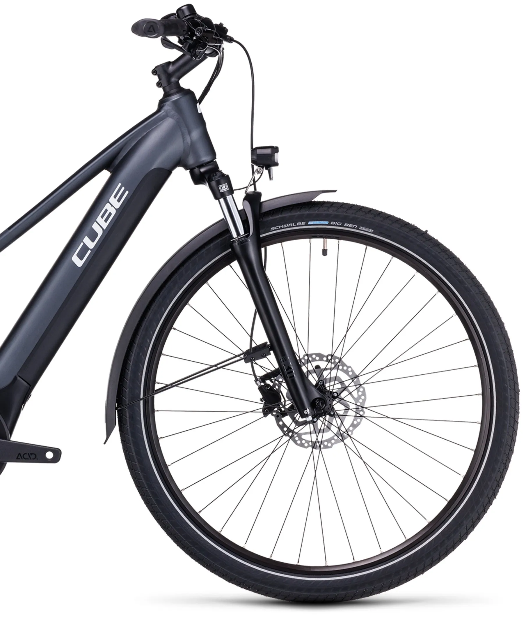 Cube Touring Hybrid One 500 Electric Women's Hybrid Bike 2023 - Dark Grey