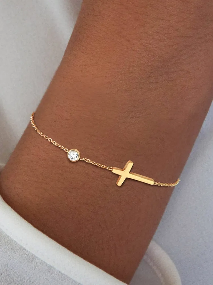 Dainty Cross Bracelet