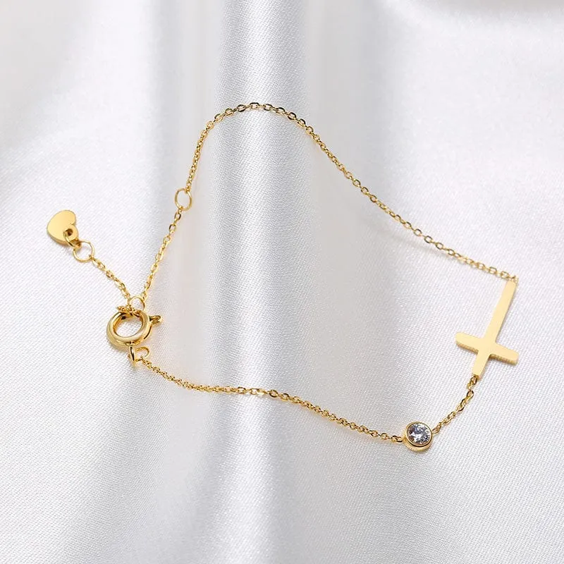Dainty Cross Bracelet