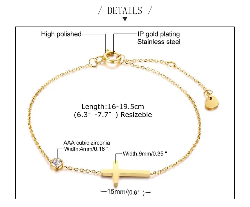 Dainty Cross Bracelet